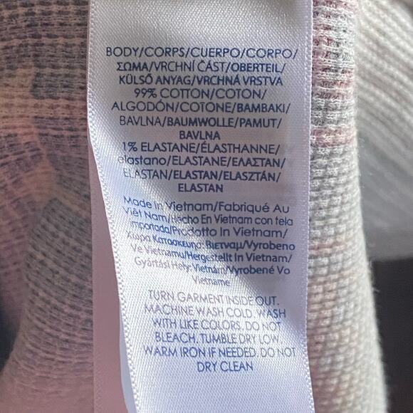 Chaps Multicolor Aztec Southwestern Thermal Waffle Knit Pullover Hoodie Size S - Picture 9 of 11